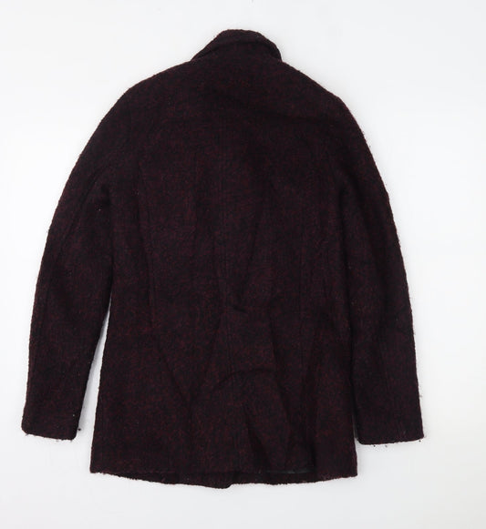 H&M Womens Purple   Overcoat Coat Size 4