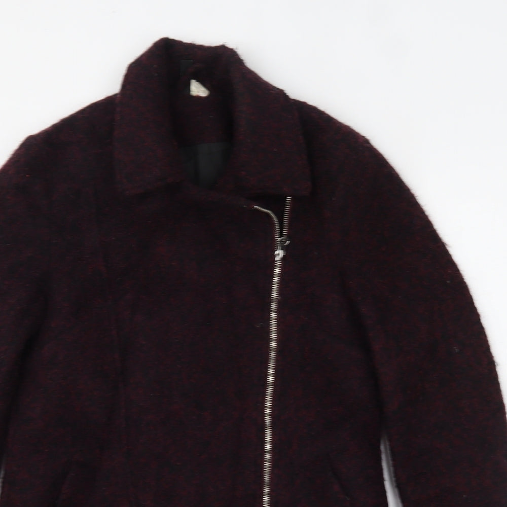 H&M Womens Purple   Overcoat Coat Size 4