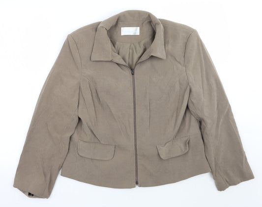 AMARANTO Womens Beige   Jacket Coat Size 18
