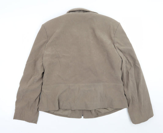 AMARANTO Womens Beige   Jacket Coat Size 18