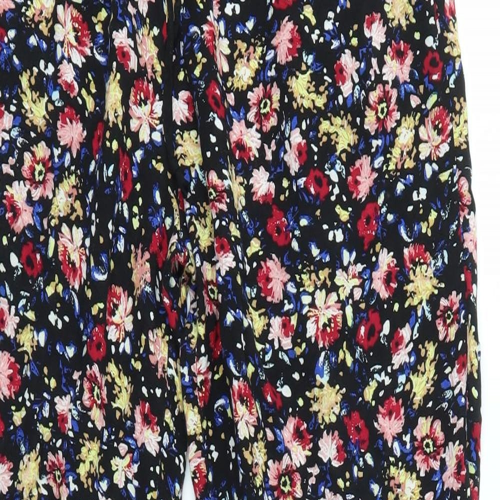 Brave Soul Womens Multicoloured Floral  Trousers  Size S L27 in