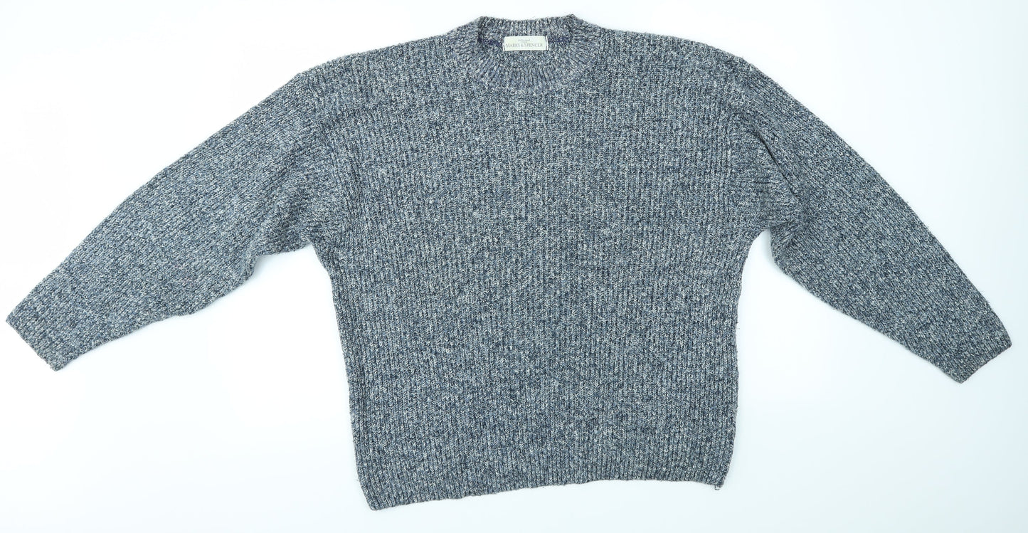 M&S Womens Blue   Pullover Jumper Size S