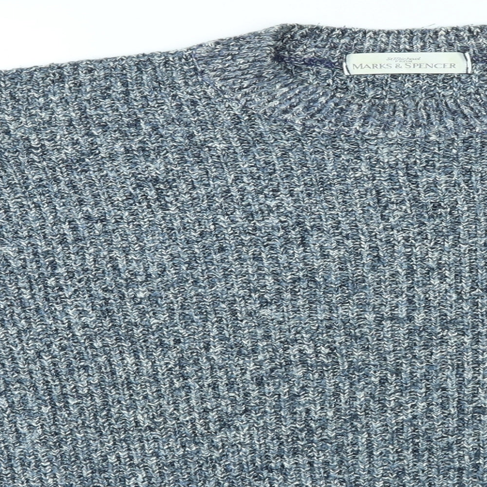 M&S Womens Blue   Pullover Jumper Size S
