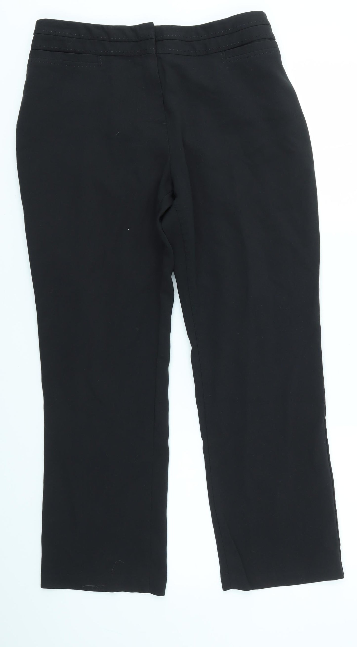 M&S Womens Black   Dress Pants Trousers Size 10 L25 in