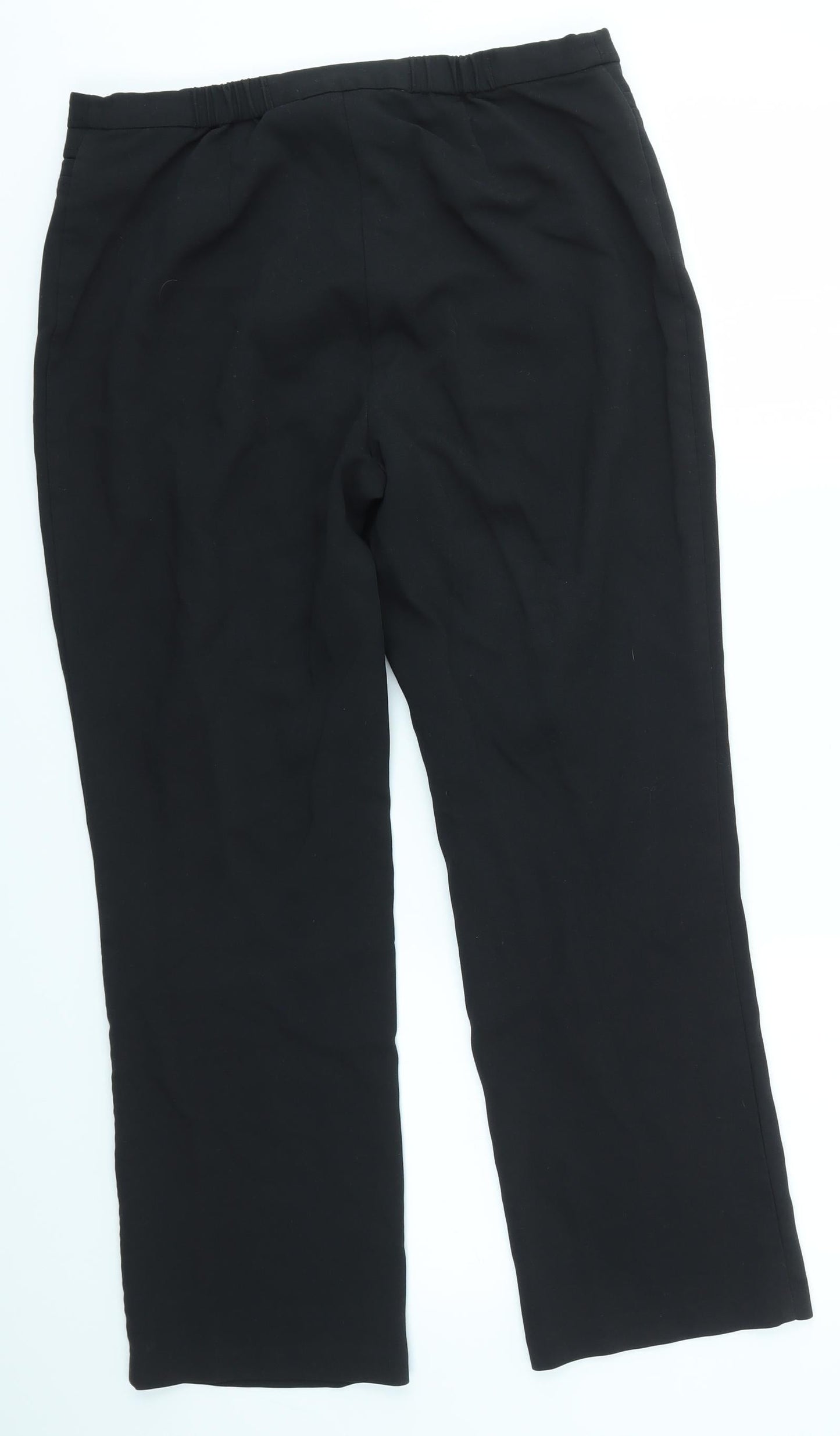 M&S Womens Black   Dress Pants Trousers Size 10 L25 in