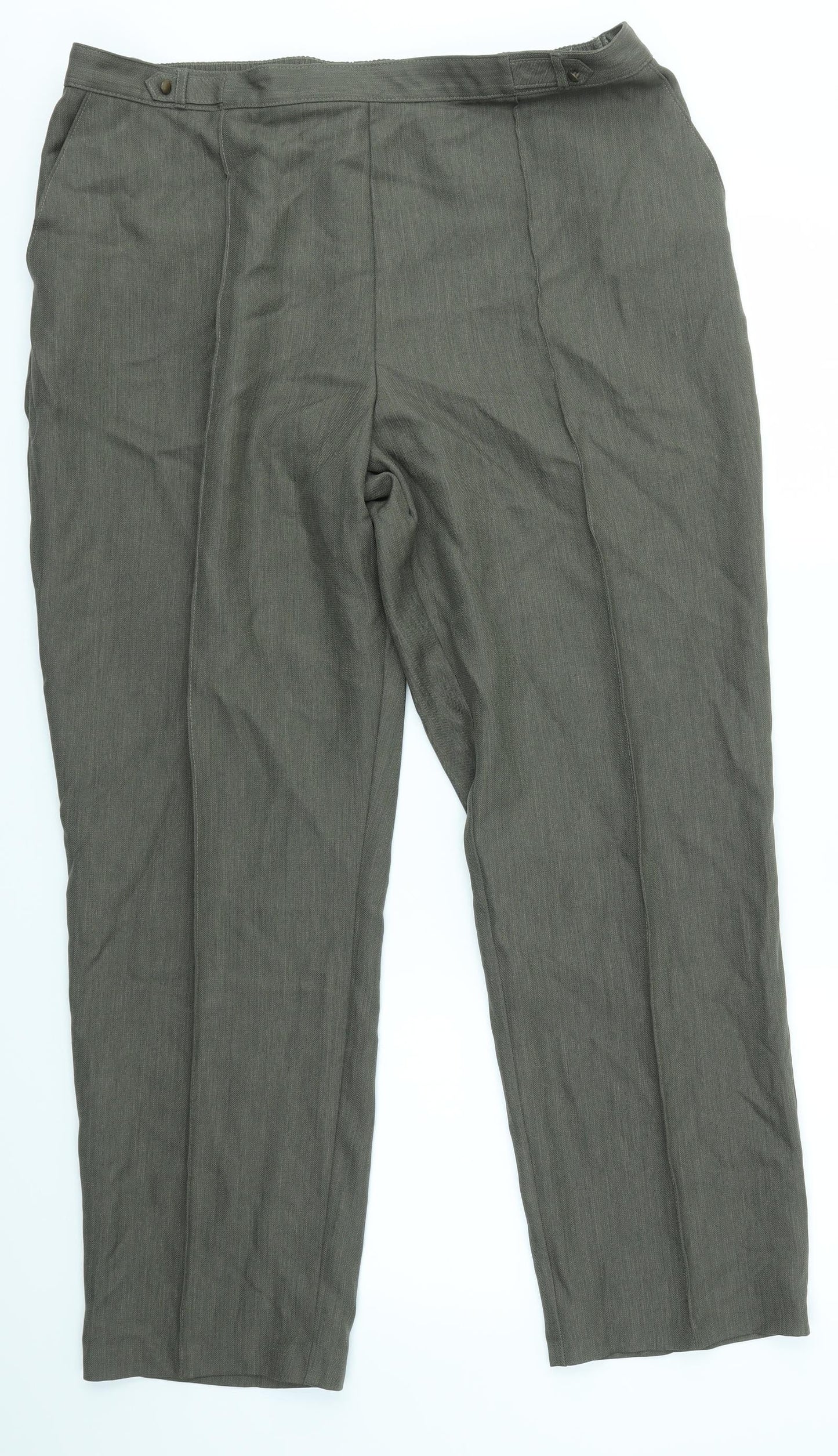 M&S Womens Grey   Dress Pants Trousers Size 18 L28 in