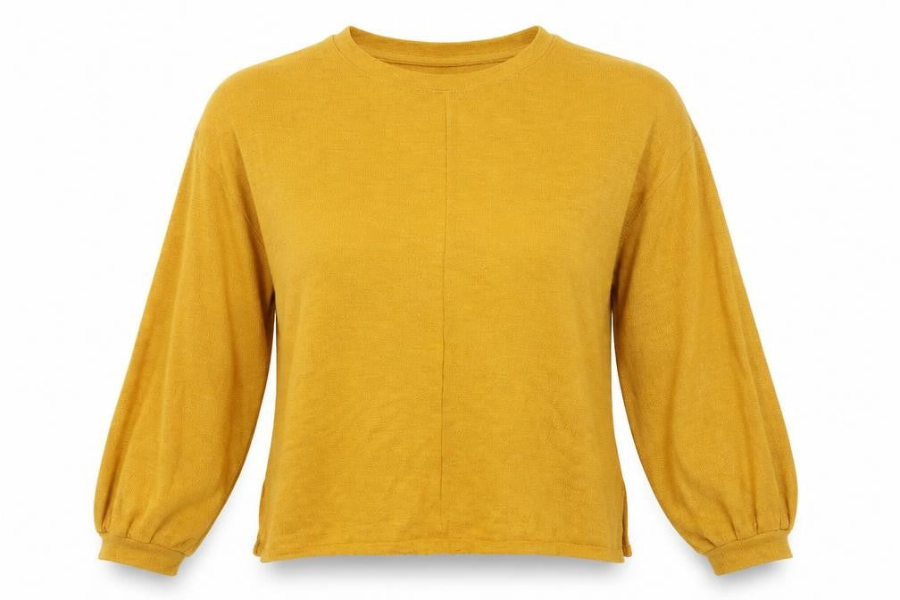 H&M Womens Yellow   Basic Blouse Size S