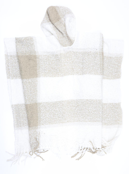 PEP & Co Womens Beige Check   Poncho One Size