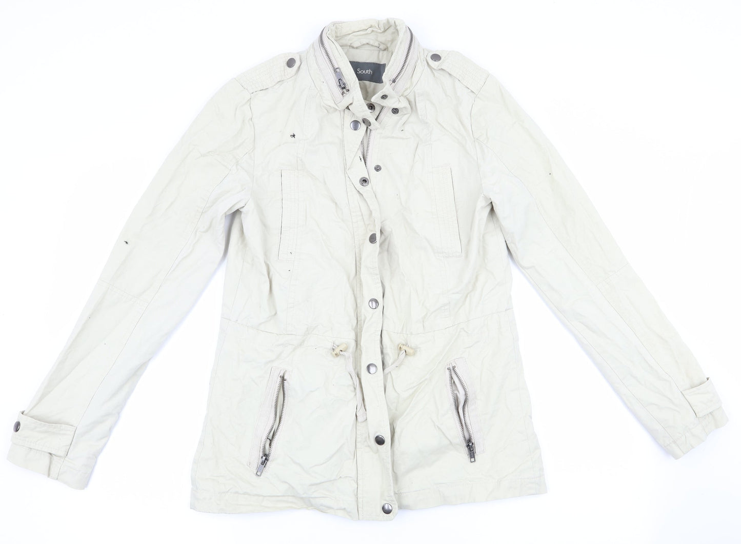 South Womens Beige   Anorak Coat Size 8