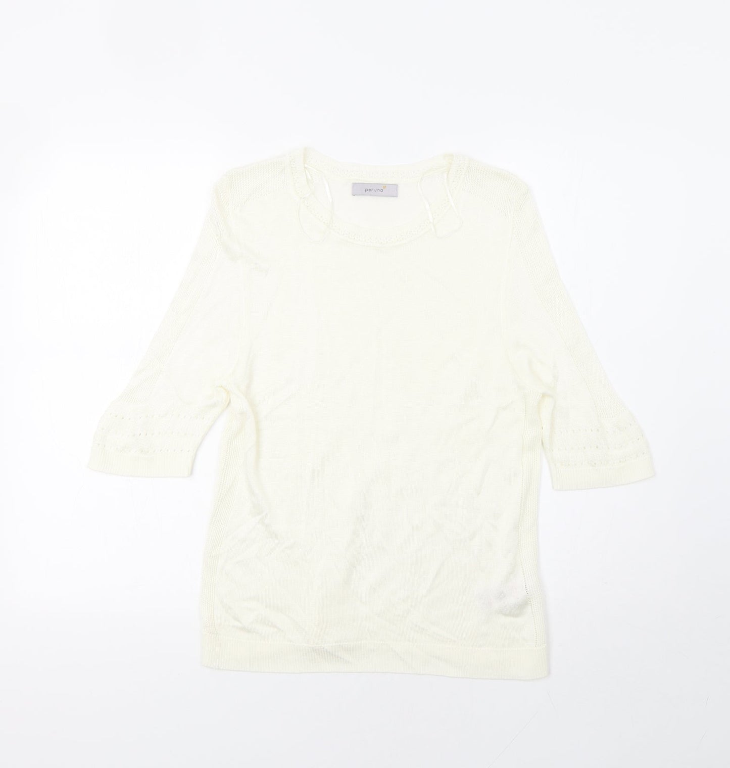 M&S Womens Ivory   Pullover Jumper Size 12