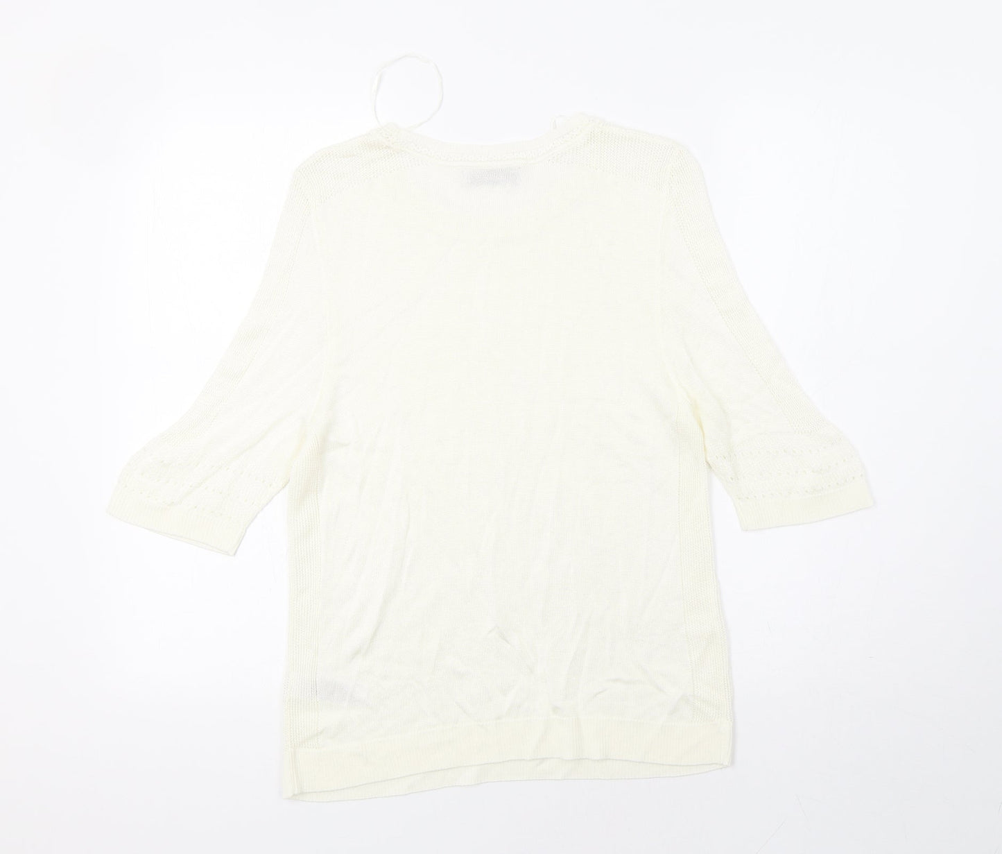 M&S Womens Ivory   Pullover Jumper Size 12