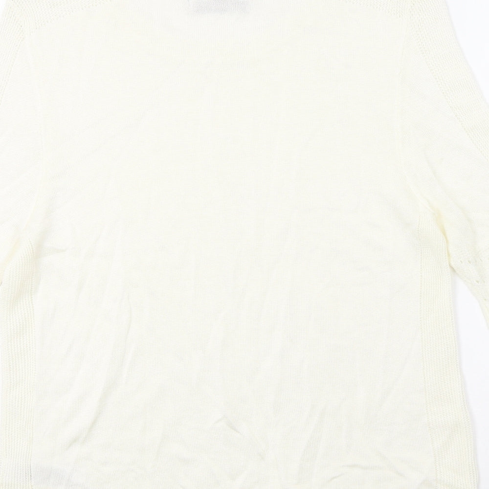 M&S Womens Ivory   Pullover Jumper Size 12
