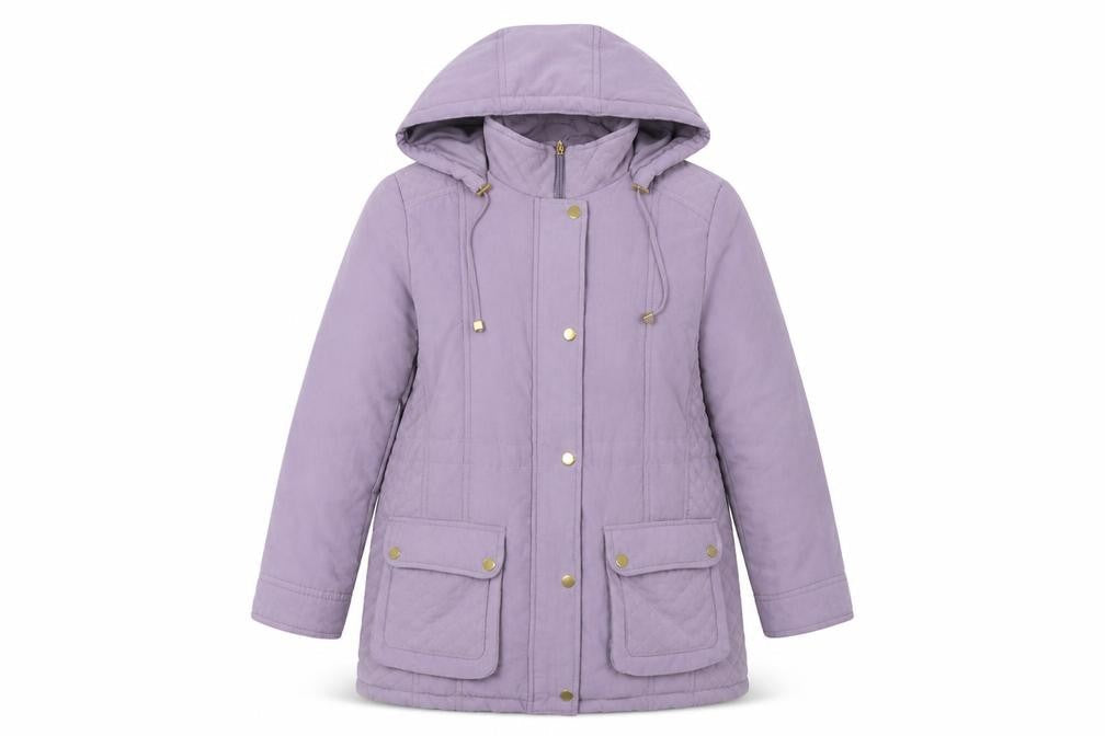 Isle Womens Purple   Parka Coat Size 12