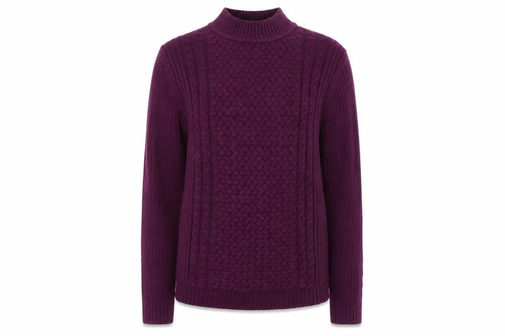 Isle Womens Purple   Pullover Jumper Size S