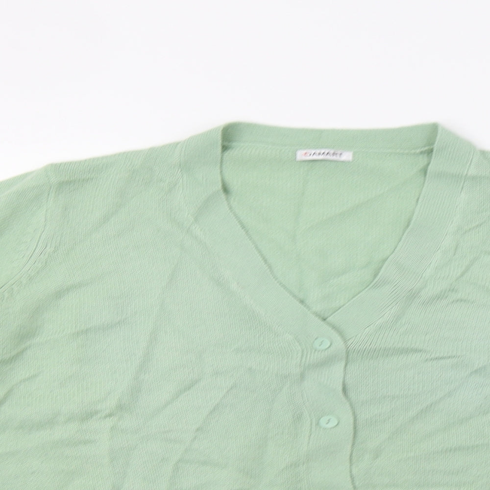 Damart Womens Green   Cardigan Jumper Size M