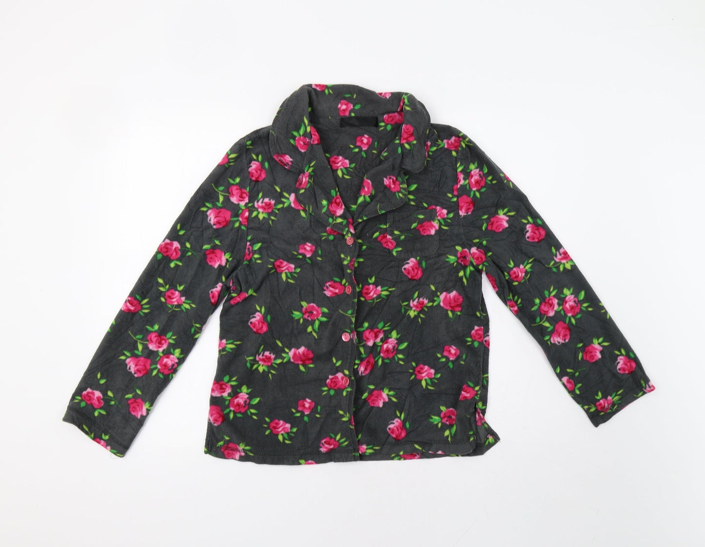 Preworn Womens Grey Floral  Top Pyjama Top Size M