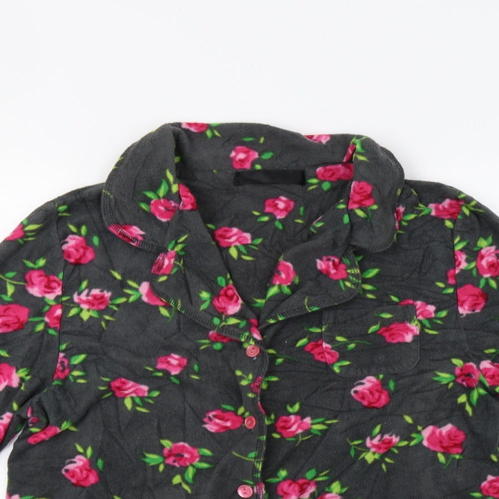 Preworn Womens Grey Floral  Top Pyjama Top Size M