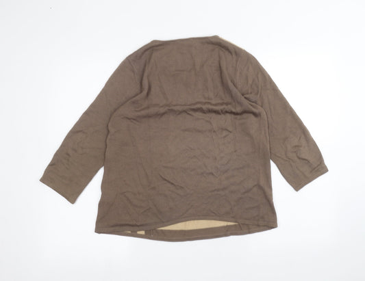 Casamia Womens Brown   Basic T-Shirt Size S
