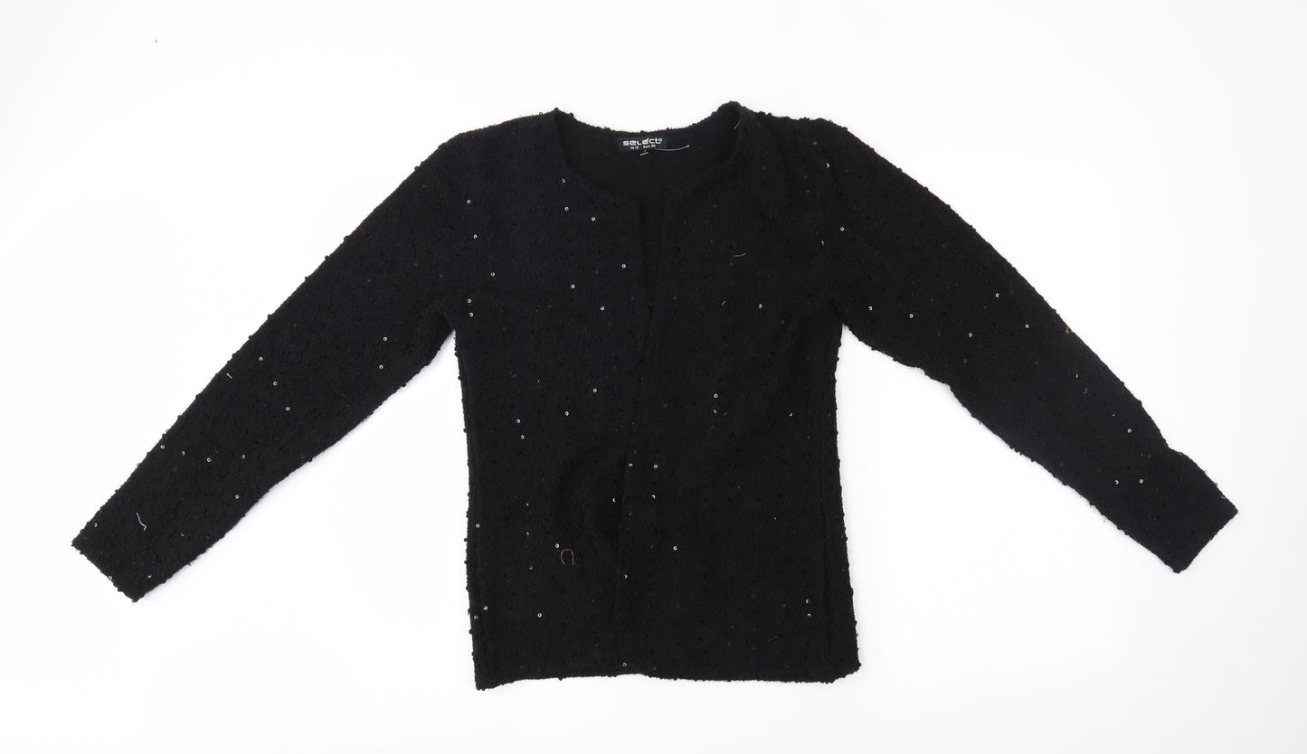 Select Womens Black   Cardigan Jumper Size 12