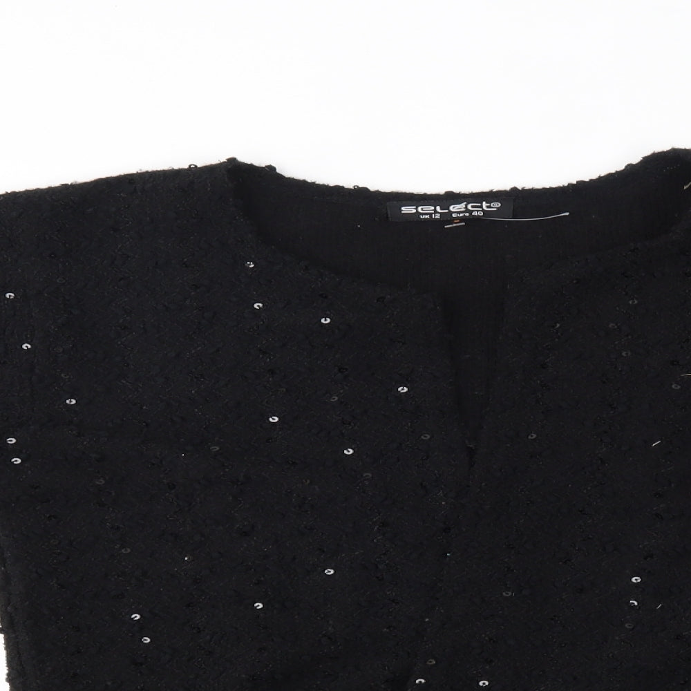 Select Womens Black   Cardigan Jumper Size 12