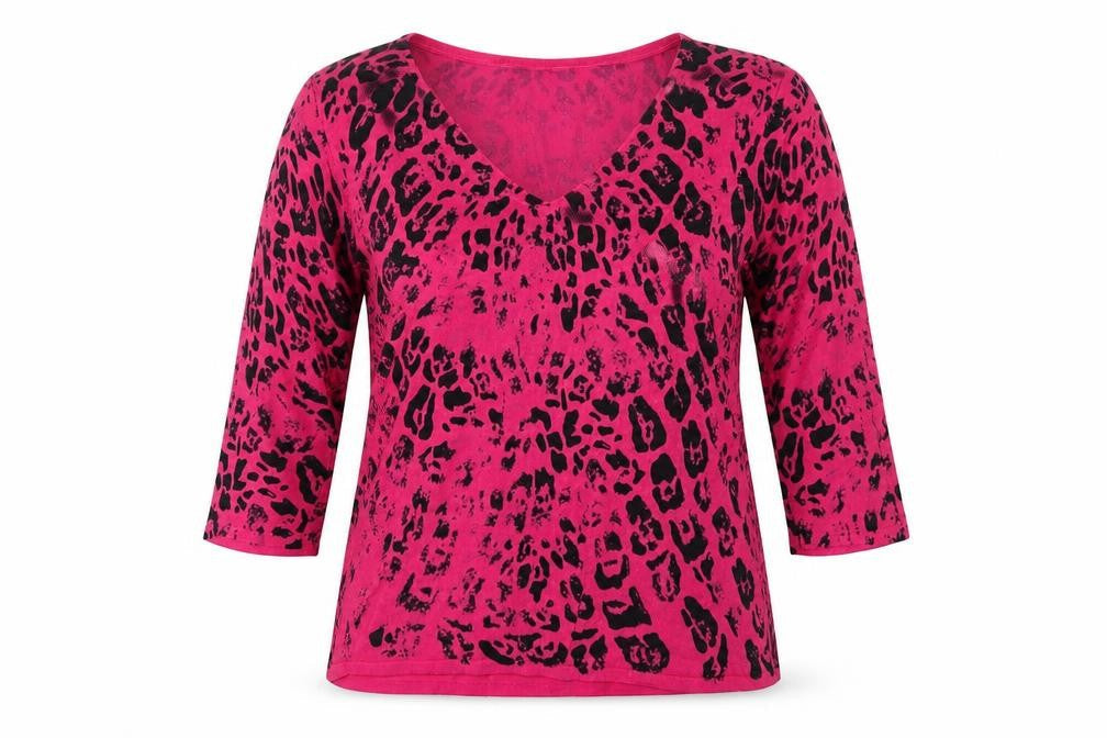 sky designs Womens Pink Animal Print  Pullover Jumper Size 2