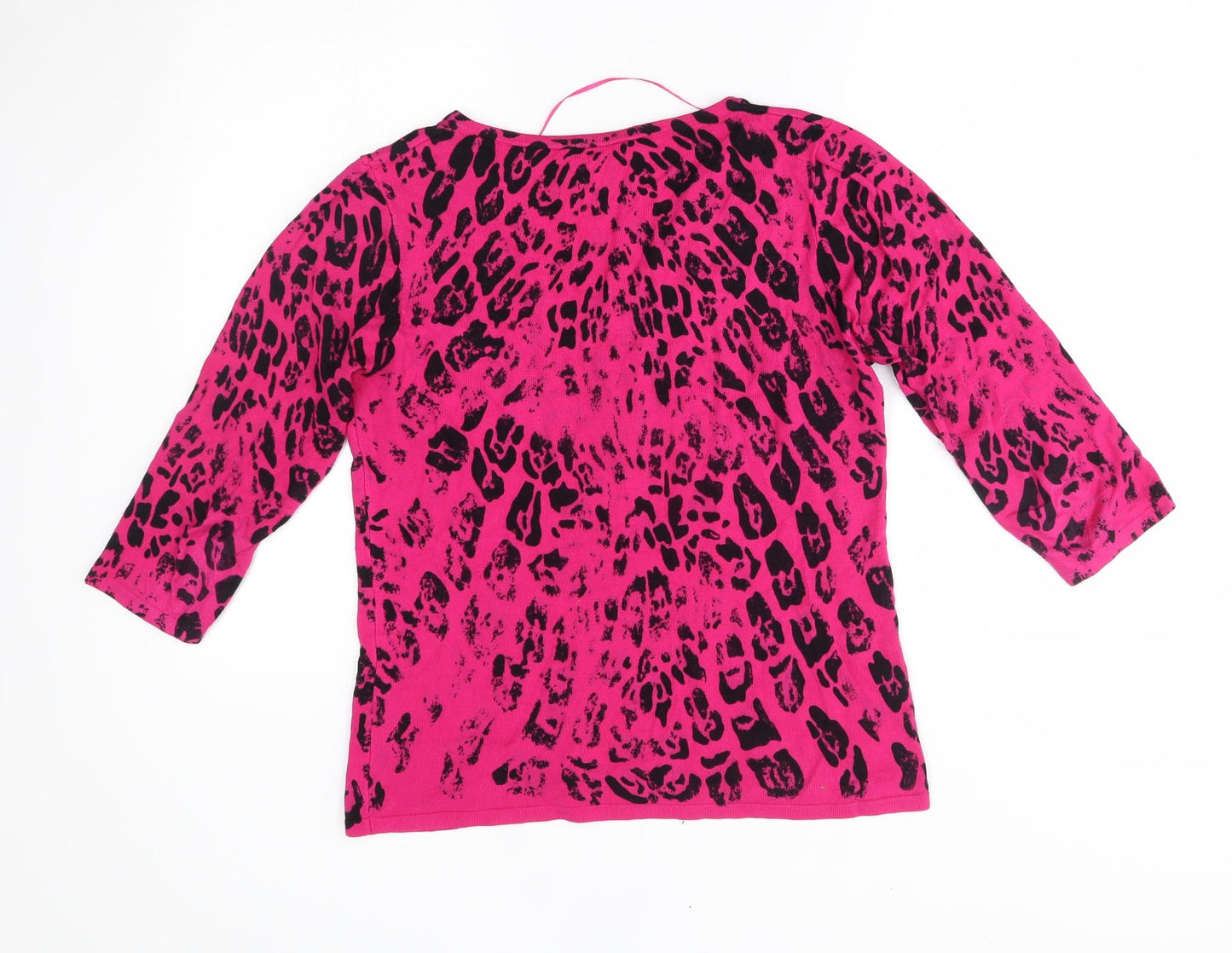 sky designs Womens Pink Animal Print  Pullover Jumper Size 2