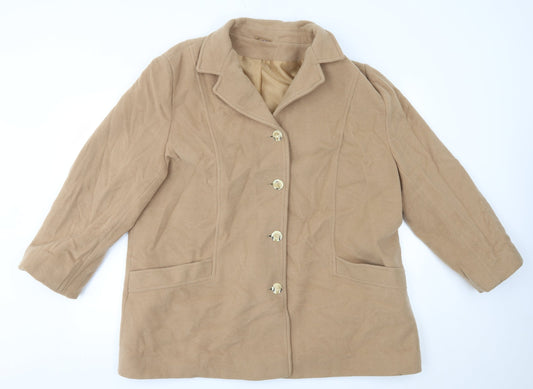 Preworn Womens Beige   Overcoat Coat One Size