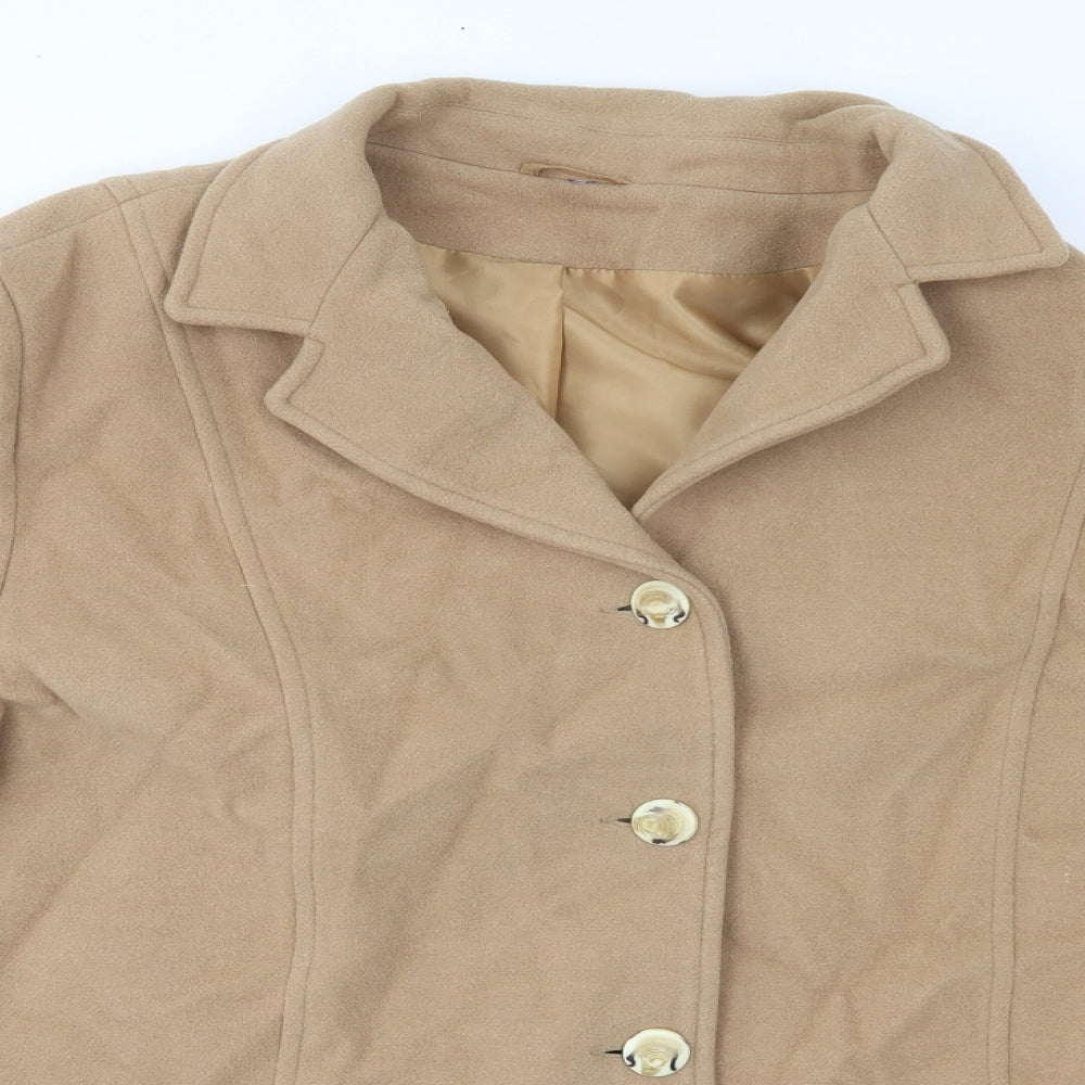 Preworn Womens Beige   Overcoat Coat One Size