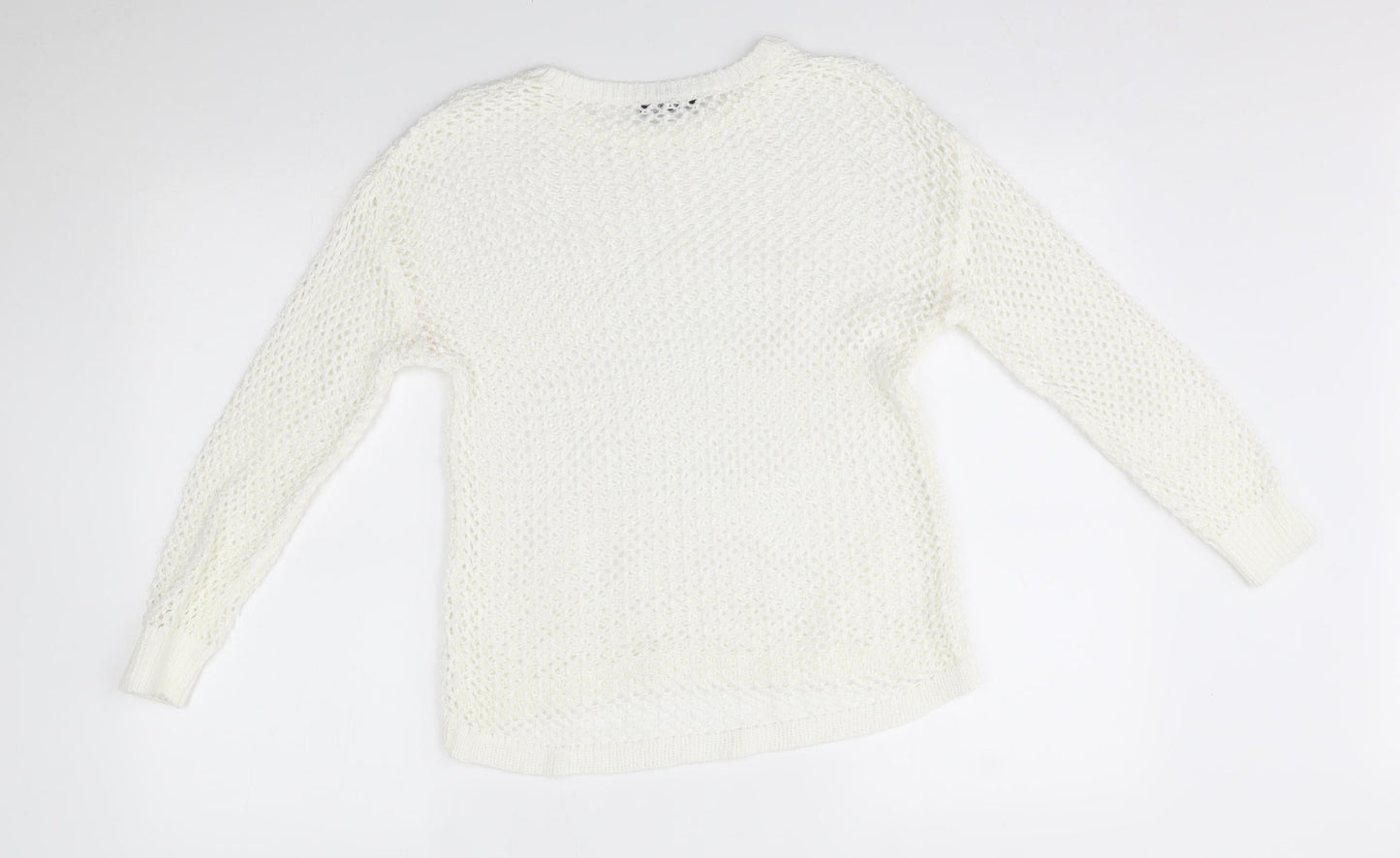Peacocks Womens White   Pullover Jumper Size S