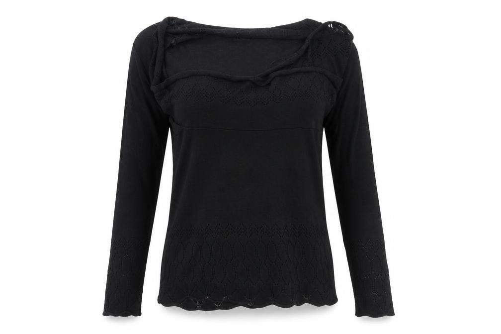 M&Co Womens Black   Wrap Jumper Size M