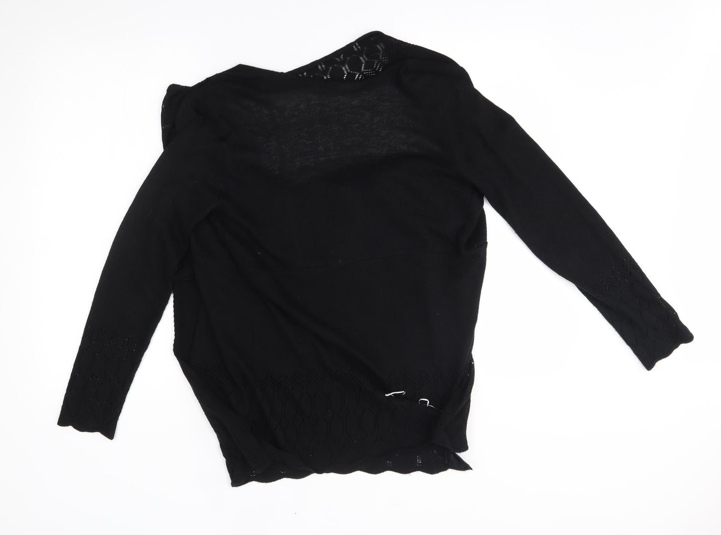 M&Co Womens Black   Wrap Jumper Size M