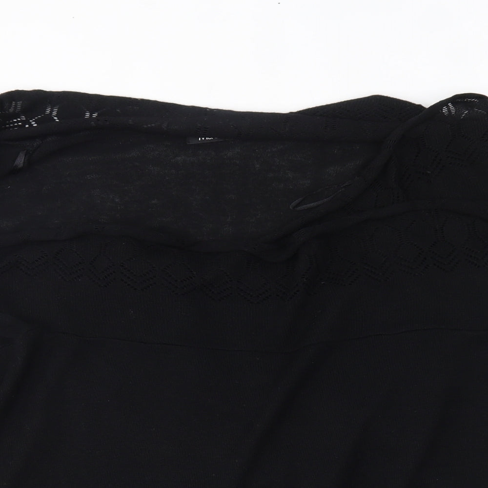 M&Co Womens Black   Wrap Jumper Size M