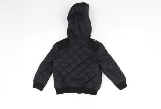 Matalan Boys Black   Basic Coat Coat Size 3 Years