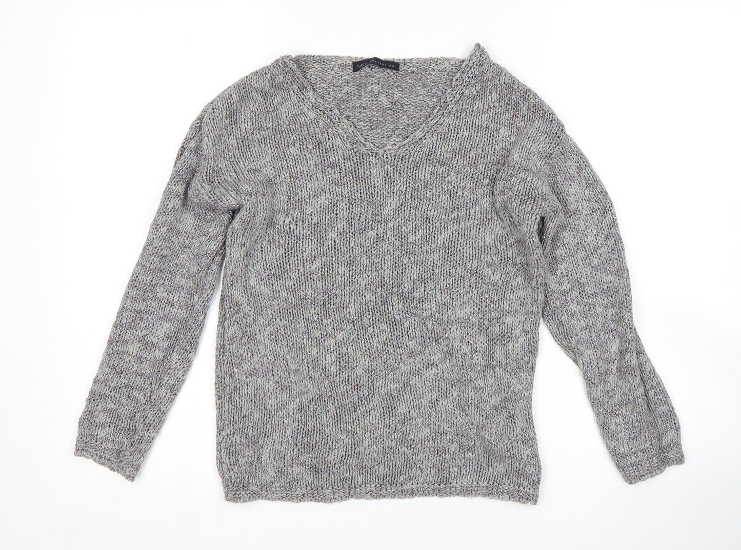 M&S Womens Grey   Pullover Jumper Size 8