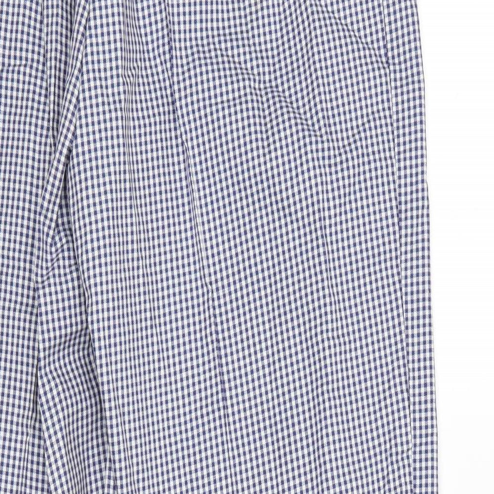 Alexandria Womens Blue Check  Trousers  Size 14 L28 in
