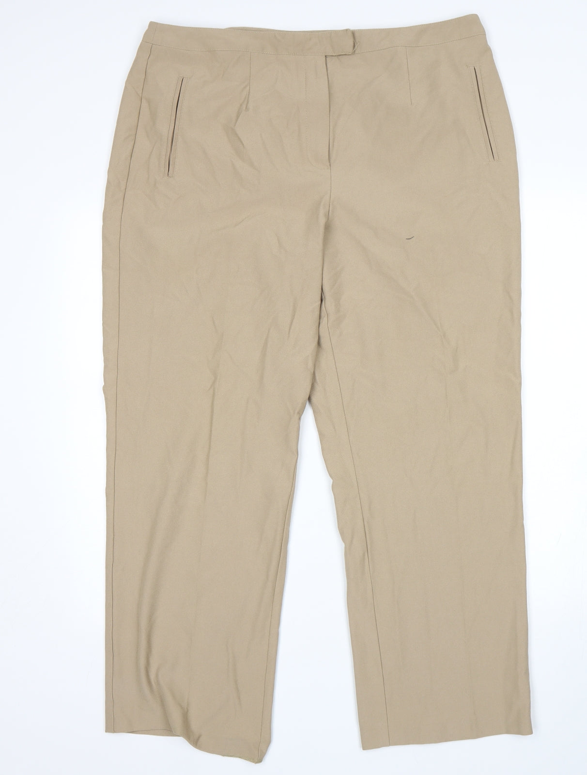 Essentials Womens Beige   Trousers  Size 18 L26 in