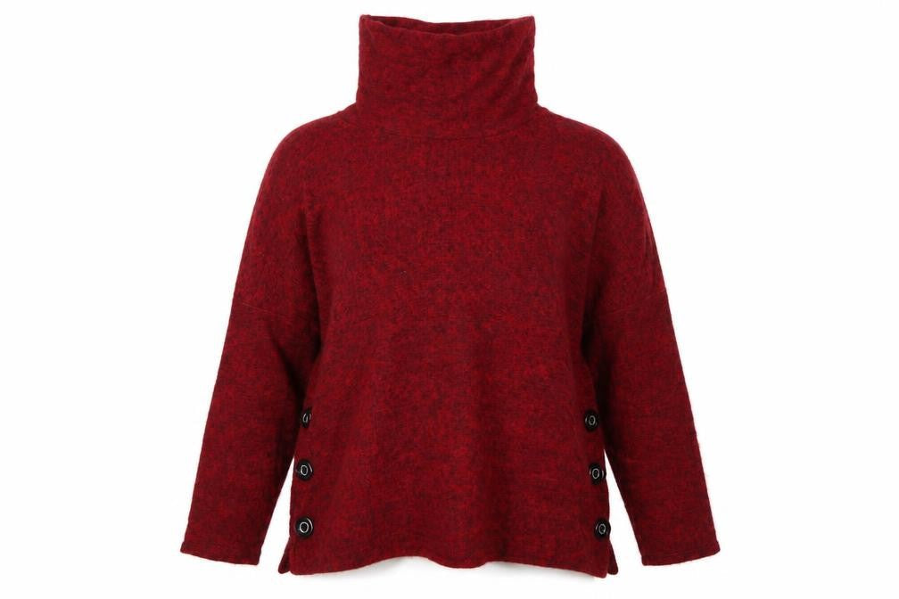 Lucca Vannuci Womens Red   Pullover Jumper Size M