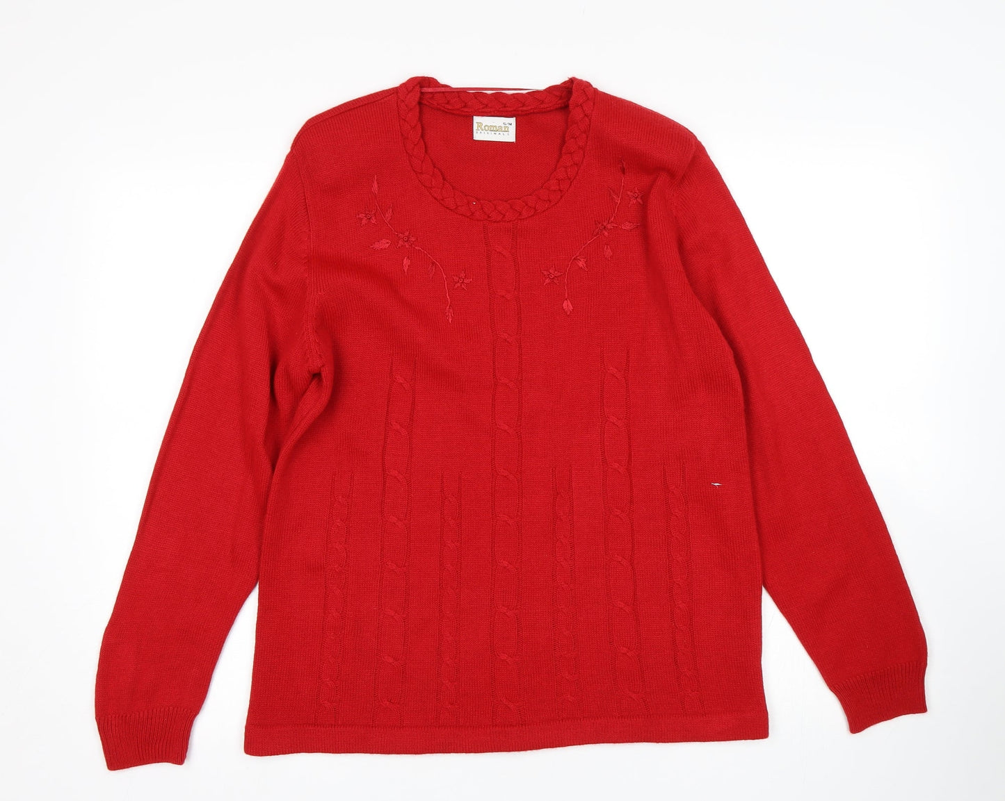 Roman Womens Red   Pullover Jumper Size S