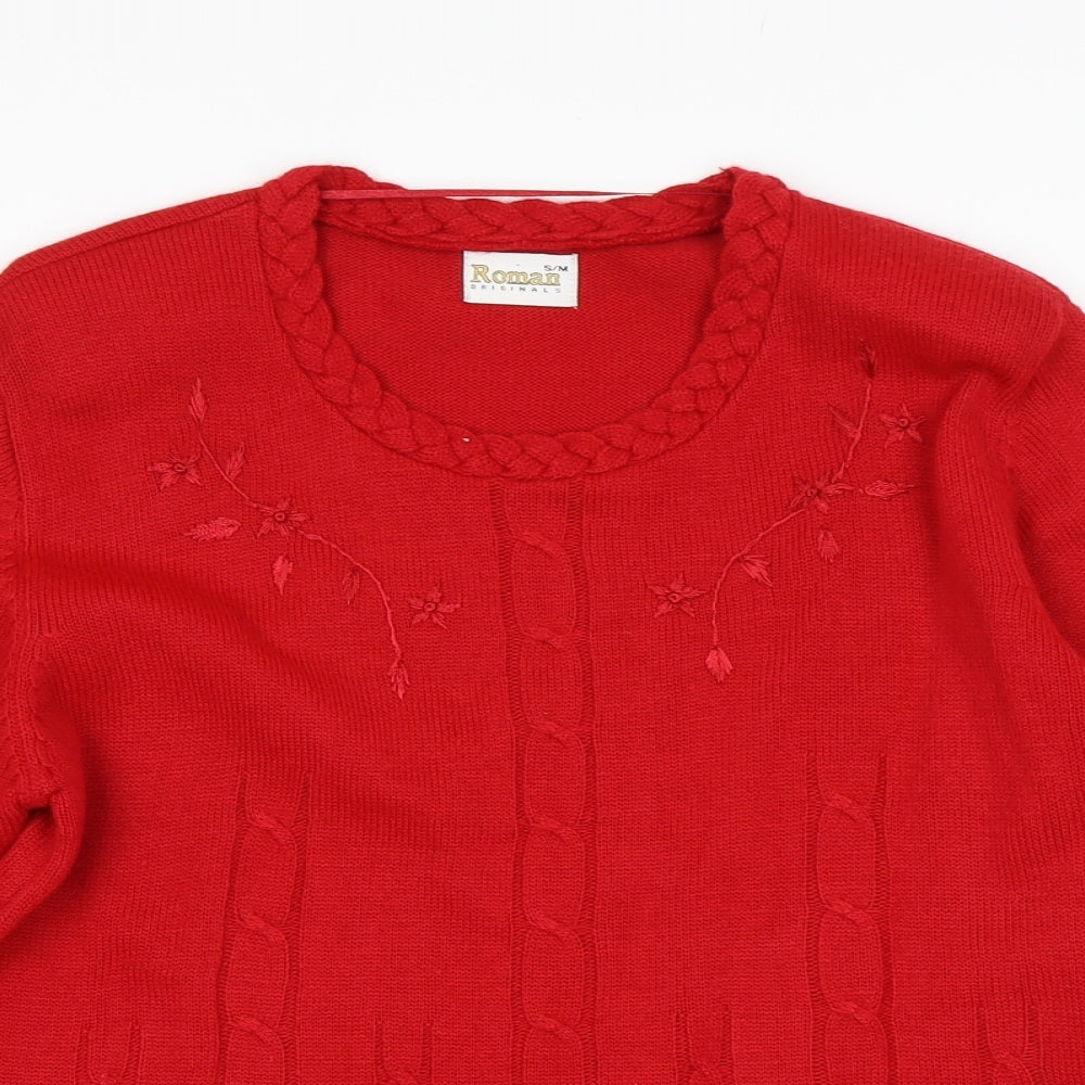 Roman Womens Red   Pullover Jumper Size S