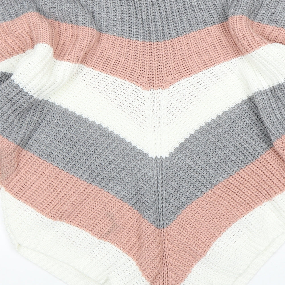 Select Womens Multicoloured Striped  Pullover Jumper Size M