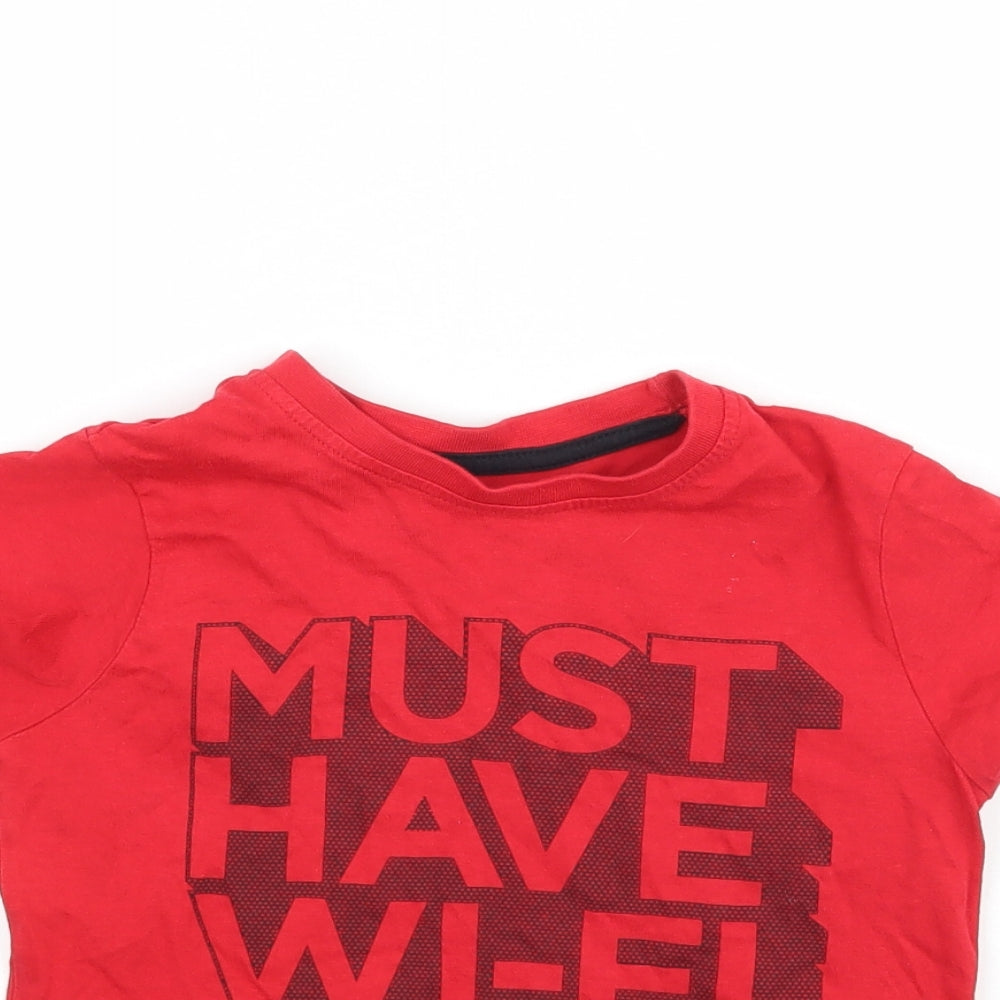 Primark Boys Red   Basic T-Shirt Size 4-5 Years  - Must have wifi