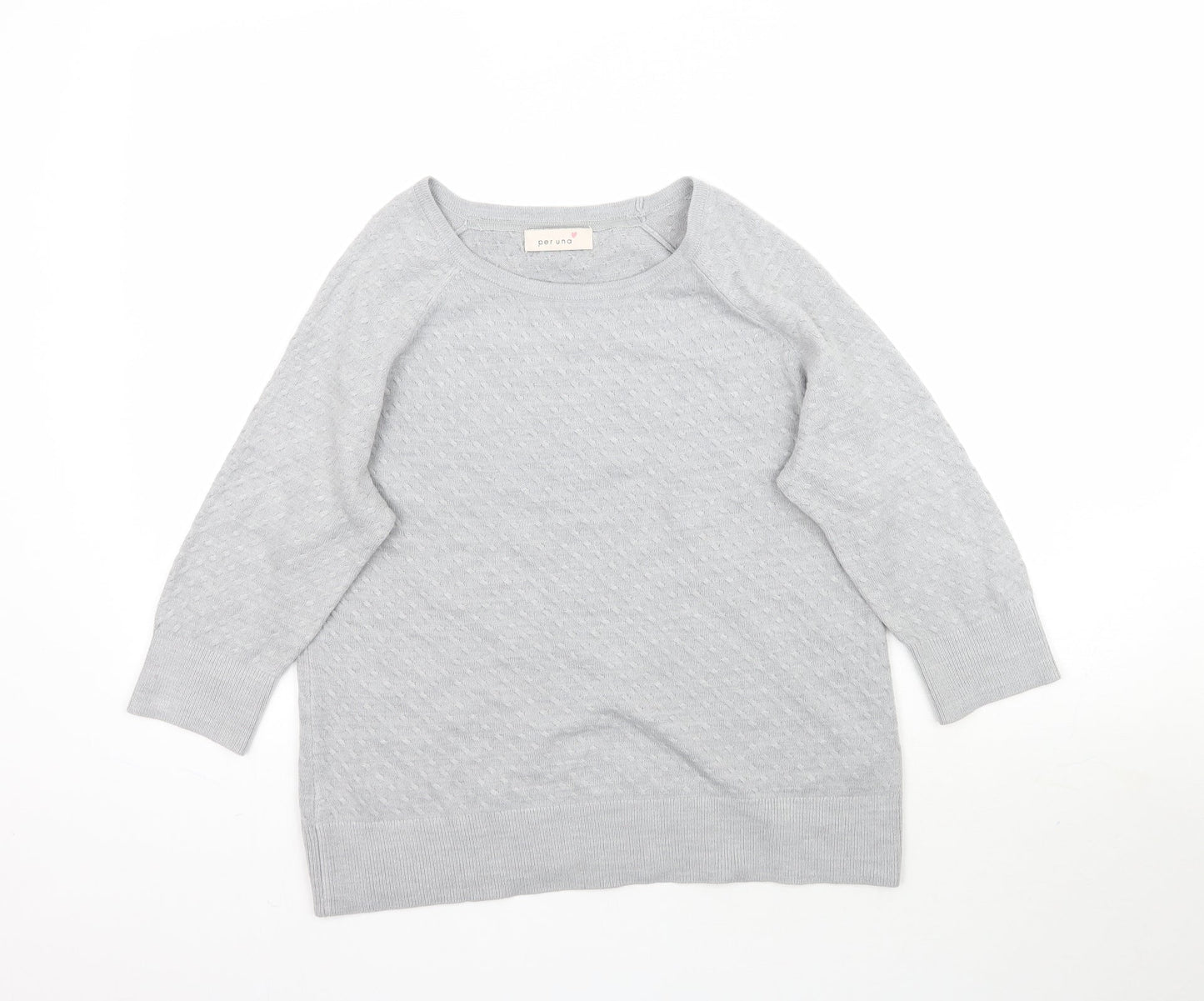 Marks and Spencer Womens Grey  Knit Pullover Jumper Size 14