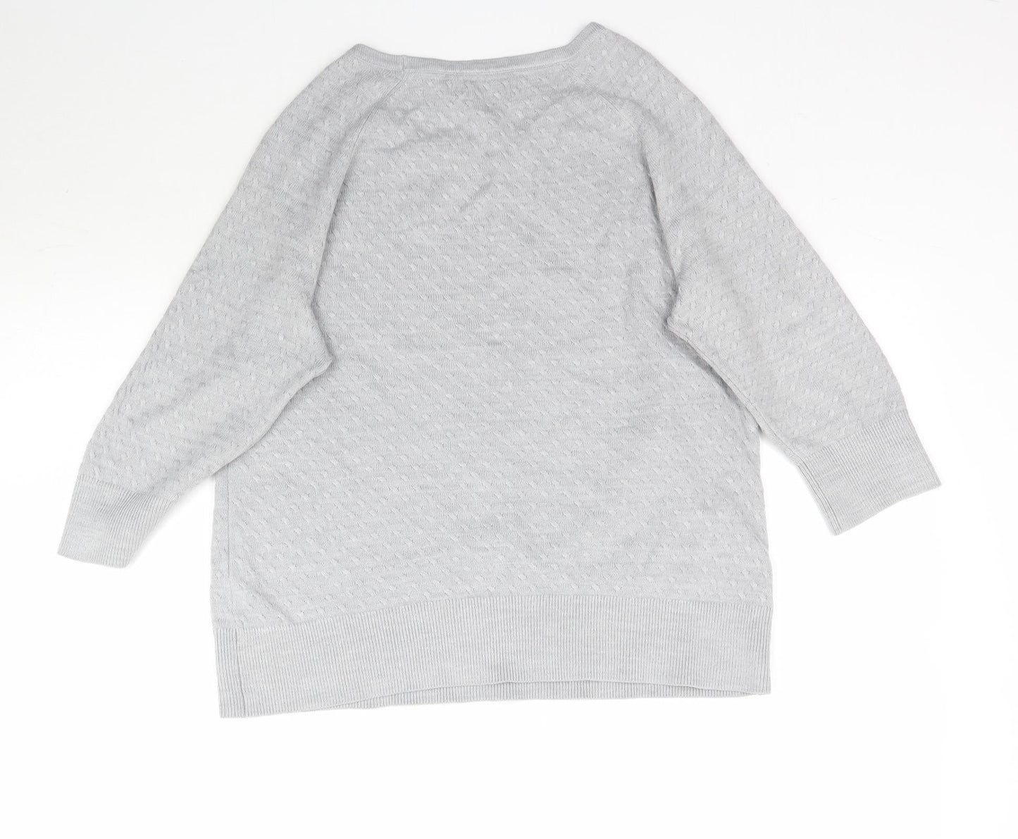 Marks and Spencer Womens Grey  Knit Pullover Jumper Size 14