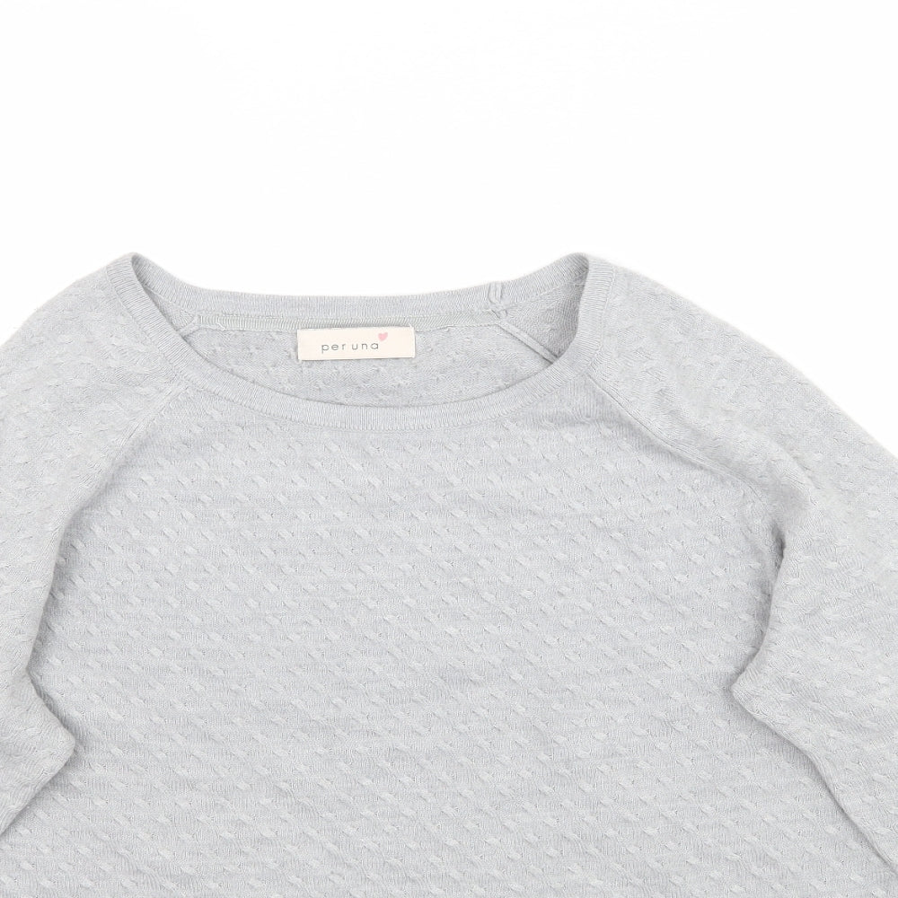 Marks and Spencer Womens Grey  Knit Pullover Jumper Size 14