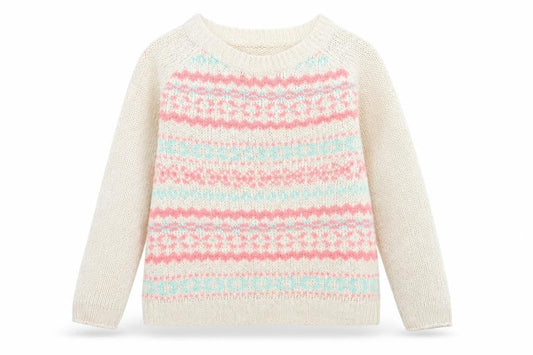 New Look Girls Beige Floral Knit Pullover Jumper Size 14-15 Years