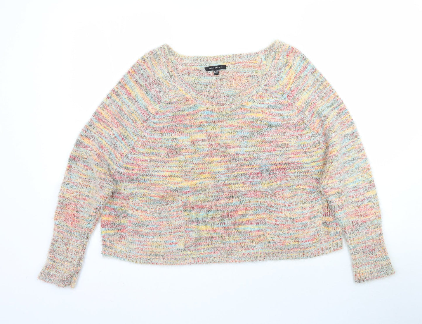 QED London Womens Multicoloured Striped  Pullover Jumper Size S