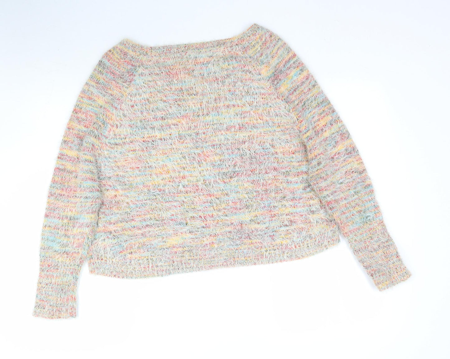 QED London Womens Multicoloured Striped  Pullover Jumper Size S