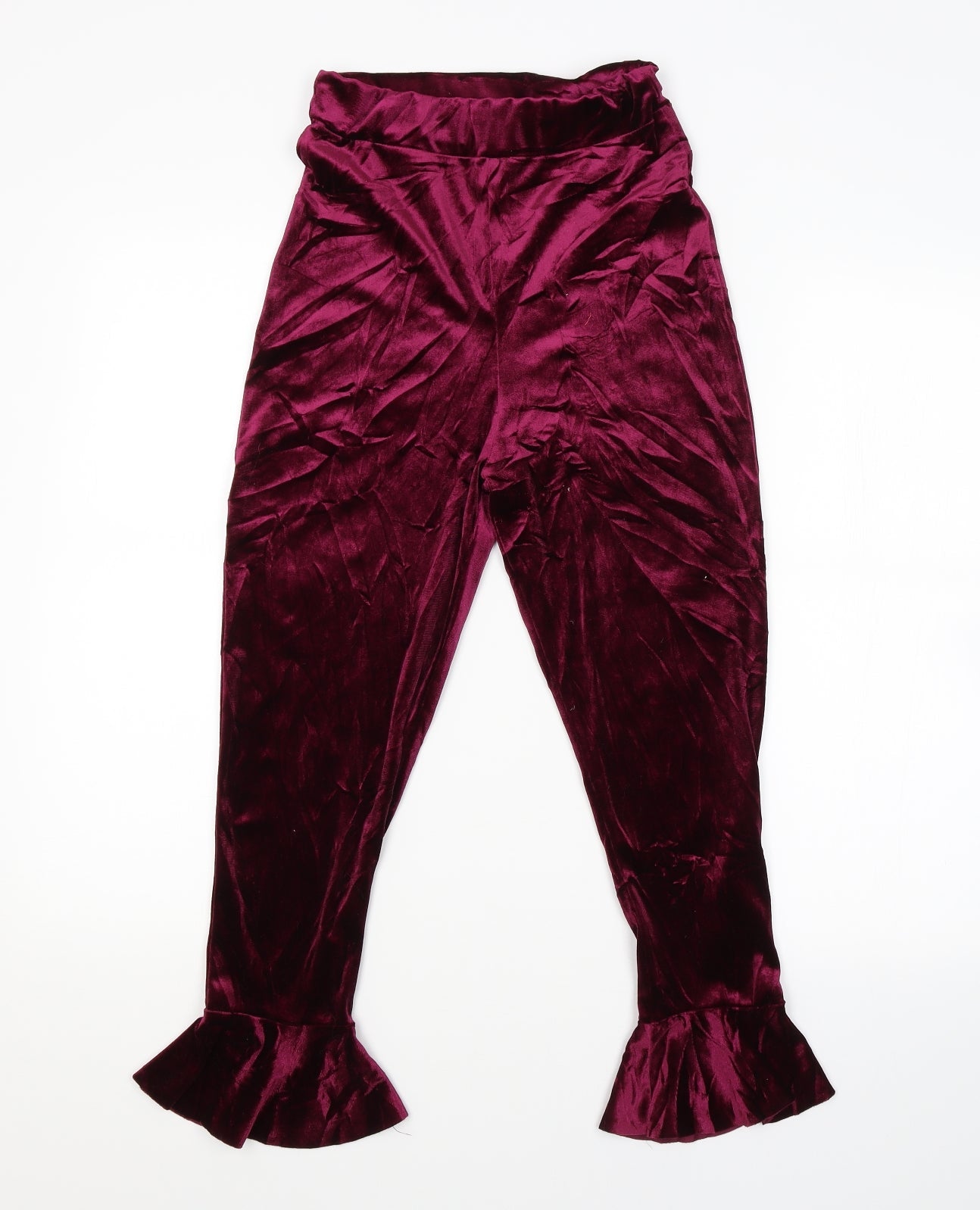 Boohoo Womens Purple   Trousers  Size 6 L22 in