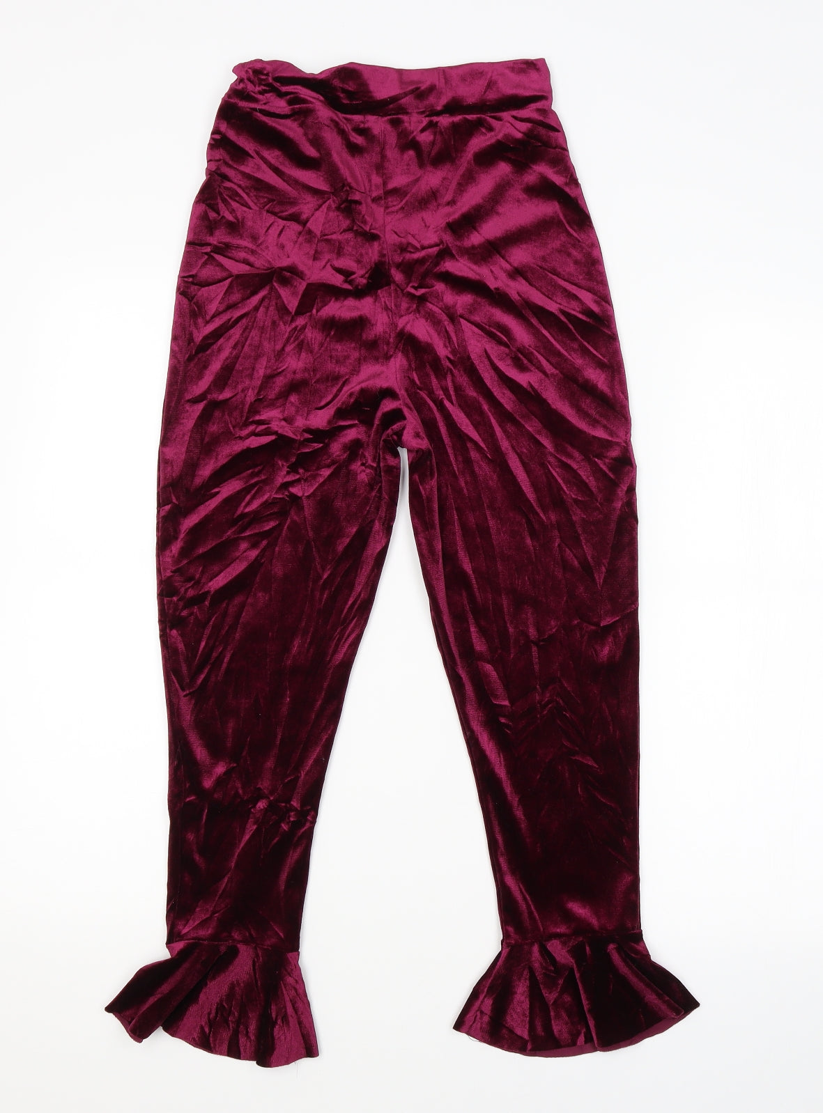 Boohoo Womens Purple   Trousers  Size 6 L22 in