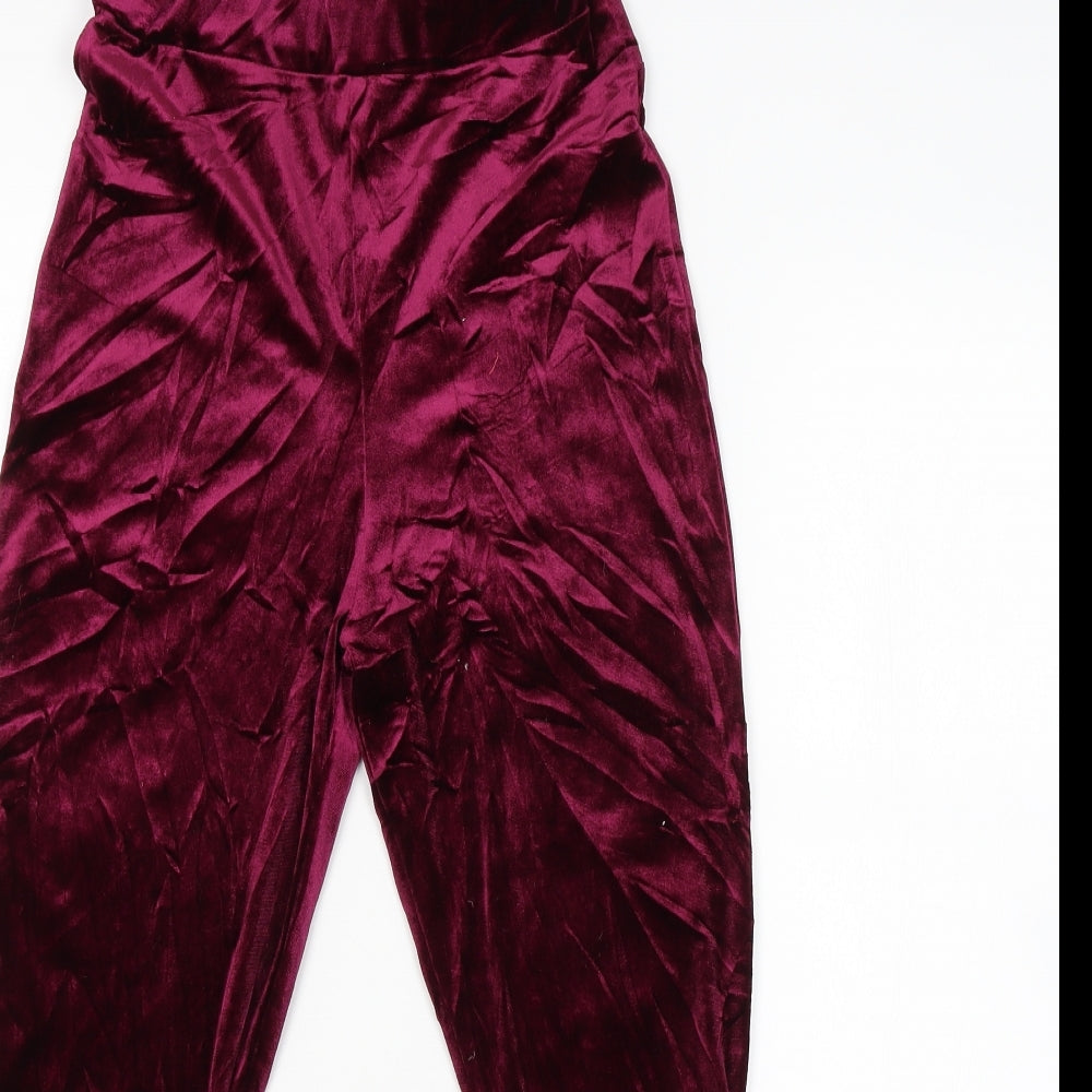 Boohoo Womens Purple   Trousers  Size 6 L22 in
